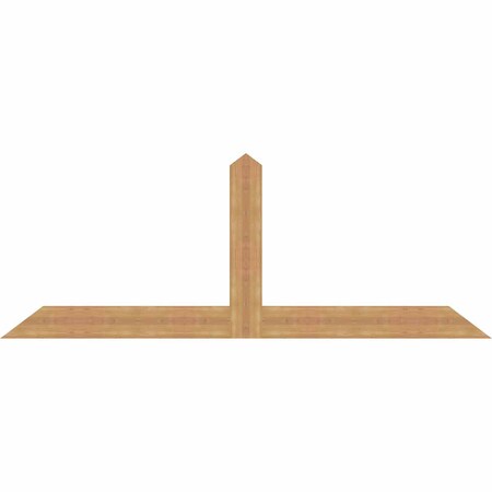 Ekena Millwork Portland Smooth Timber Gable Bracket, Western Red Cedar, 84"W x 31"H x 1 1/2"D x 5 1/2"F, 9/12 Pitch GBW084X31X0206POR00SWR